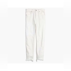 Madewell The Perfect Summer Jean in Tile White: Destructed-Hem Edition‎ 30